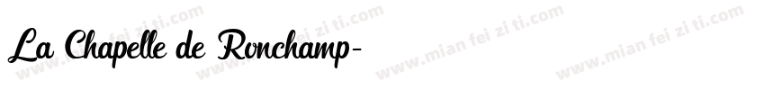 La Chapelle de Ronchamp字体转换